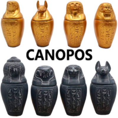 Acelerar sin embargo Comercial Vasos Canopos ◁ TIENDA EGIPCIA